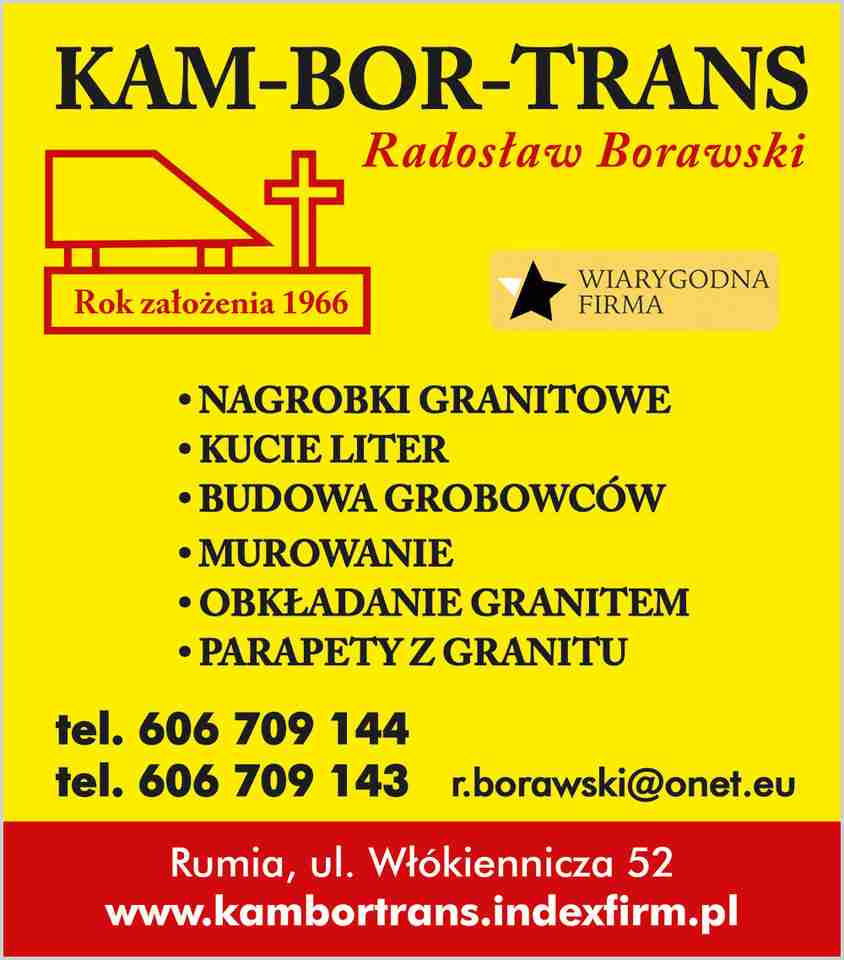 NAGROBKI GRANITOWE "KAM-BOR-TRANS" - Grobowce RUMIA Grobowce RUMIA