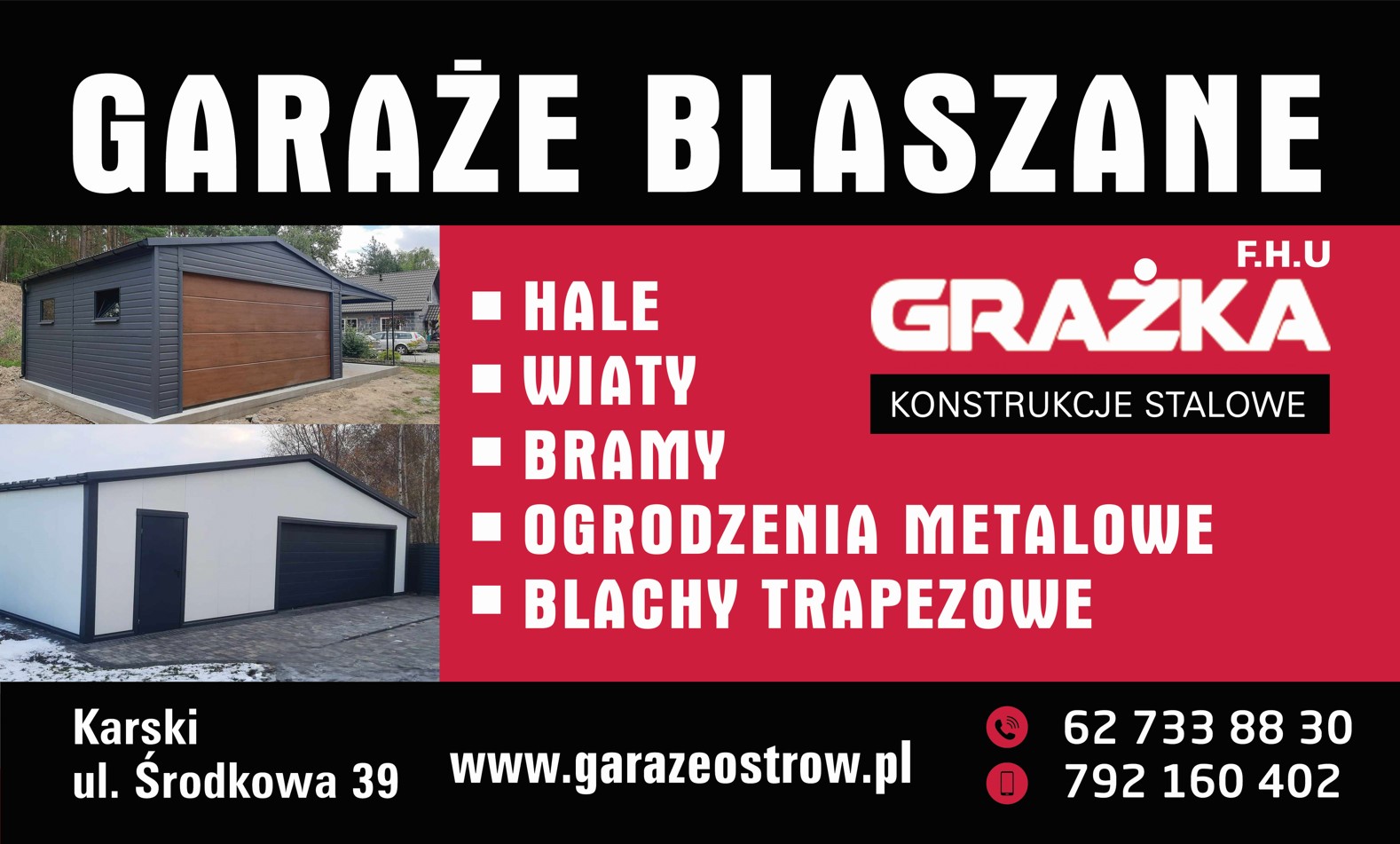 garaże blaszane OSTRÓW WIELKOPOLSKI