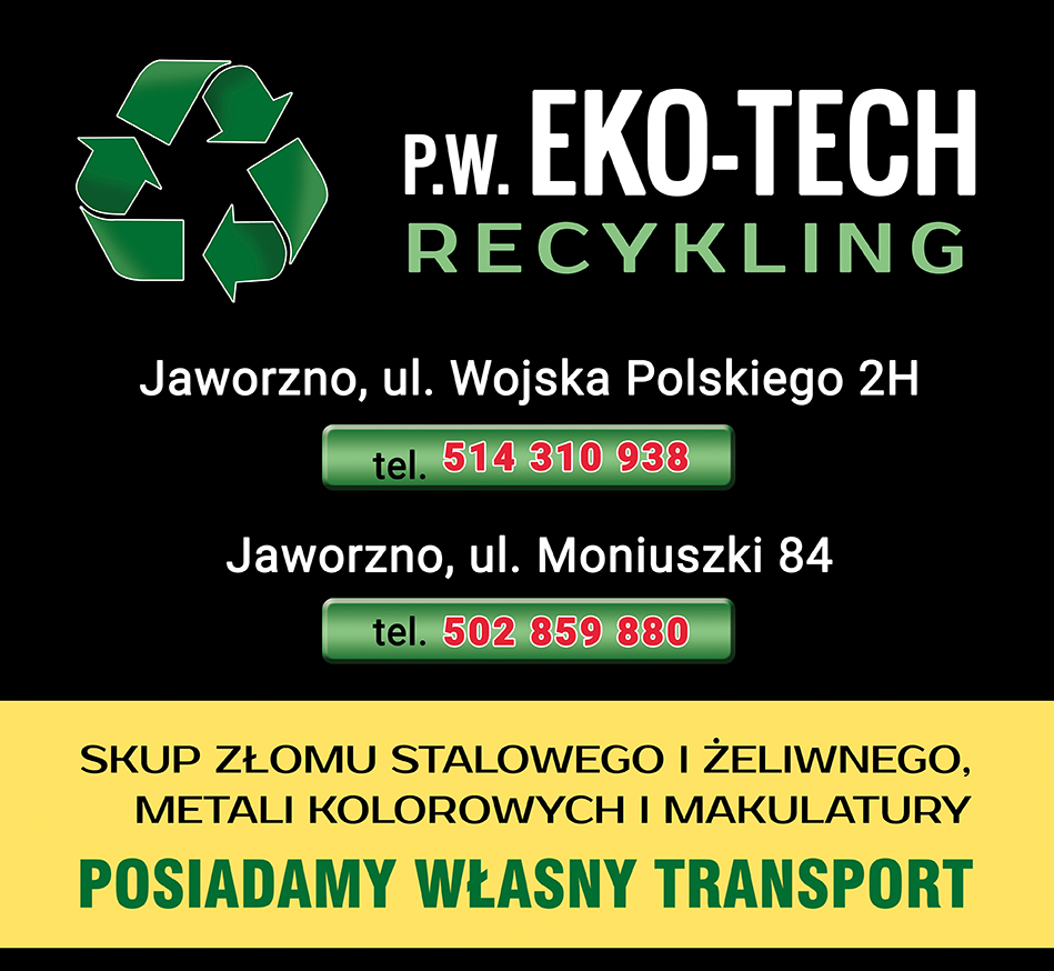 P.W. "Eko-Tech" Recykling - surowce wtórne JAWORZNO surowce wtórne JAWORZNO