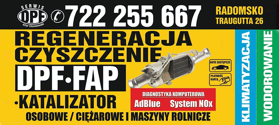 regeneracja DPF FAP RADOMSKO