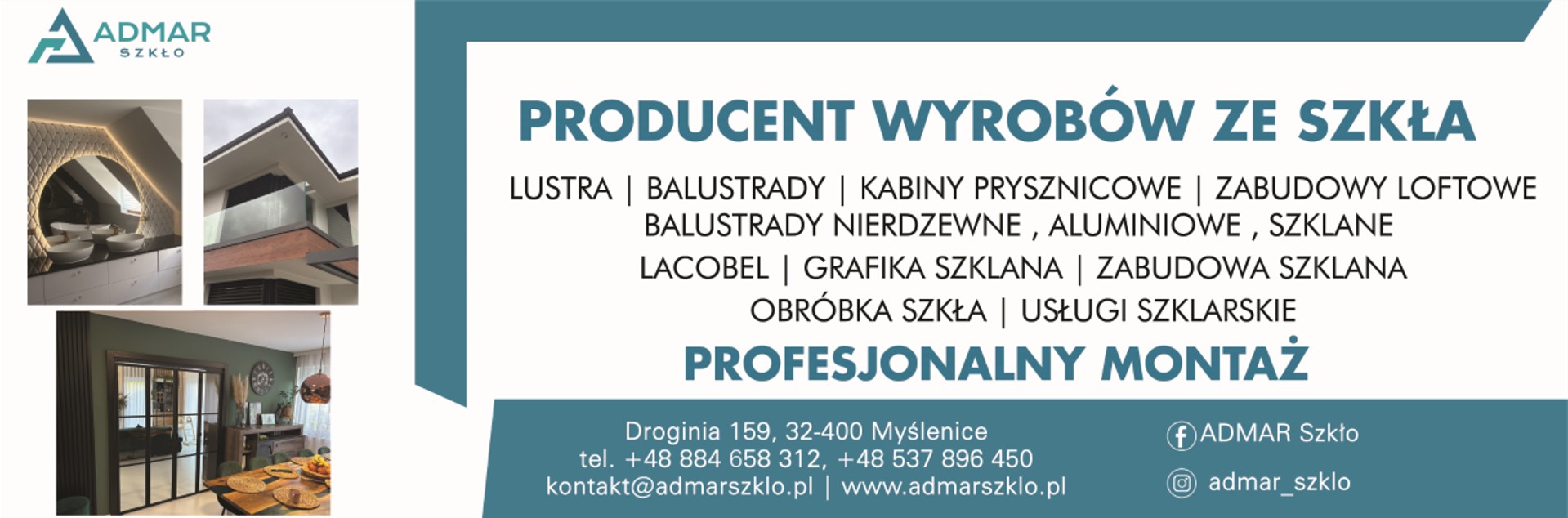 wyroby szklane MYŚLENICE