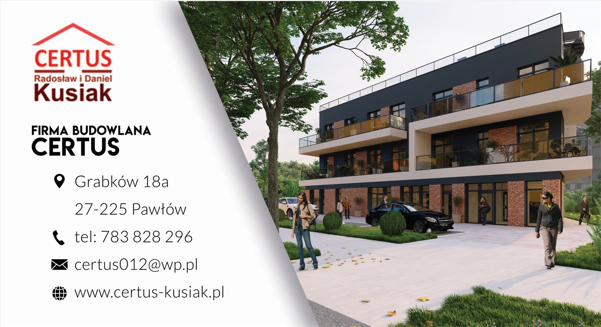 CERTUS KUSIAK SPÓŁKA Z OGRANICZONĄ ODPOWIEDZIALNOŚCIĄ SPÓŁKA KOMANDYTOWA - firma budowlana STARACHOWICE firma budowlana STARACHOWICE
