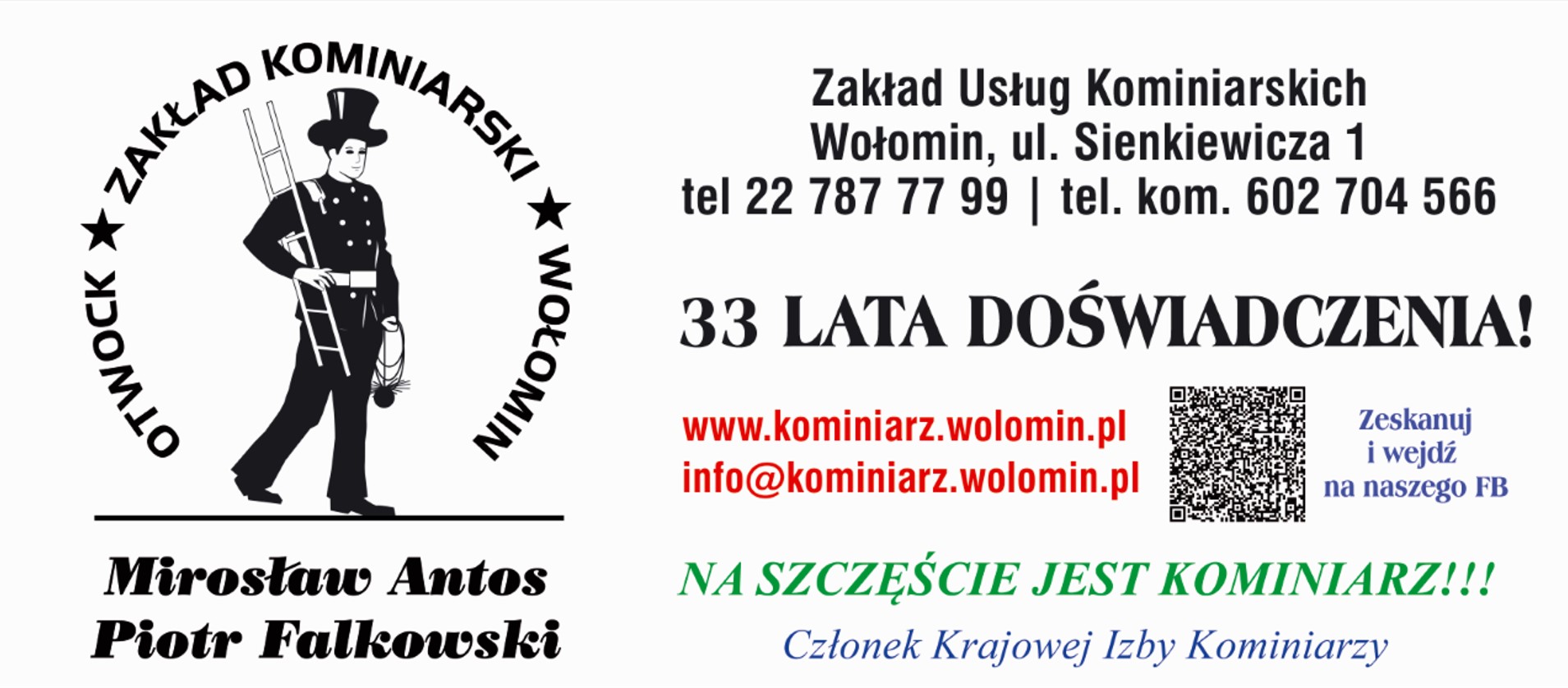 Zakład Usług Kominiarskich - odbiory budynków WOŁOMIN kominiarz WOŁOMIN