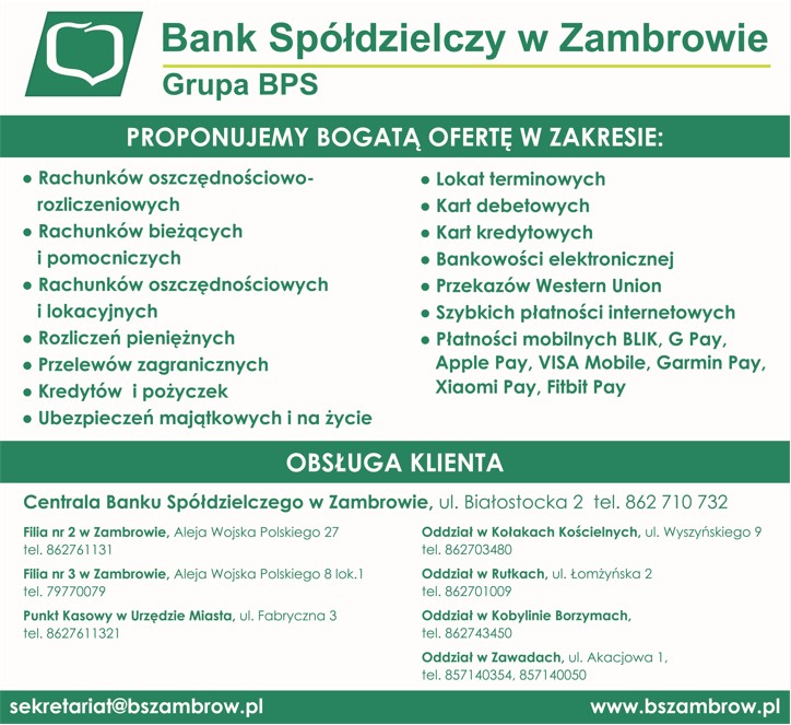 lokaty bankowe ZAMBRÓW