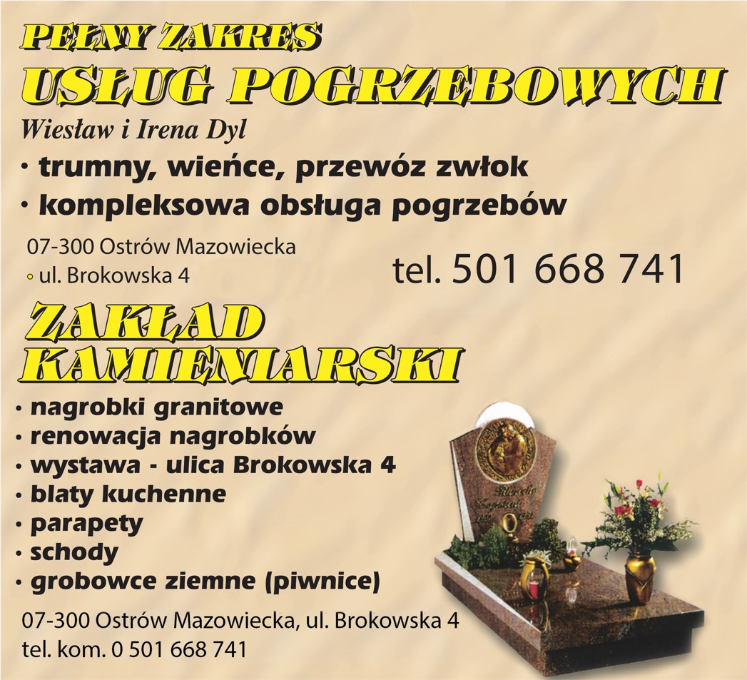 organizacja pogrzebów OSTRÓW MAZOWIECKA