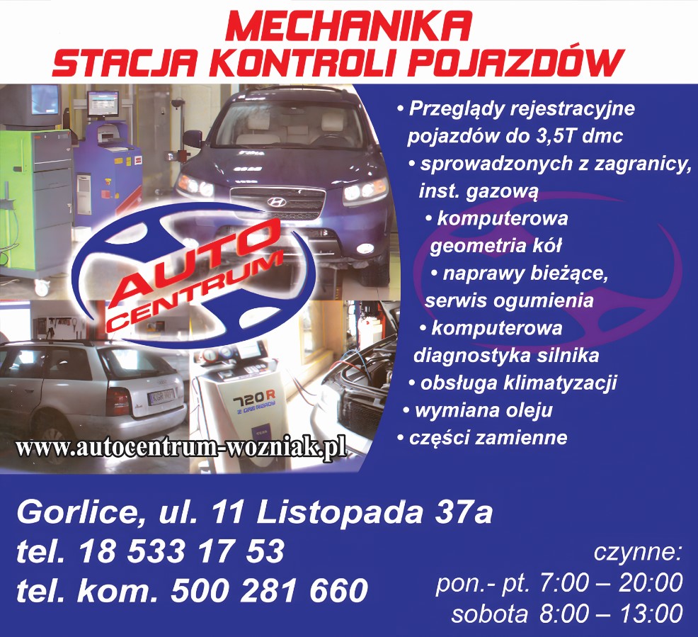 AUTO CENTRUM Wioletta Woźniak - części samochodowe GORLICE wulkanizacja GORLICE