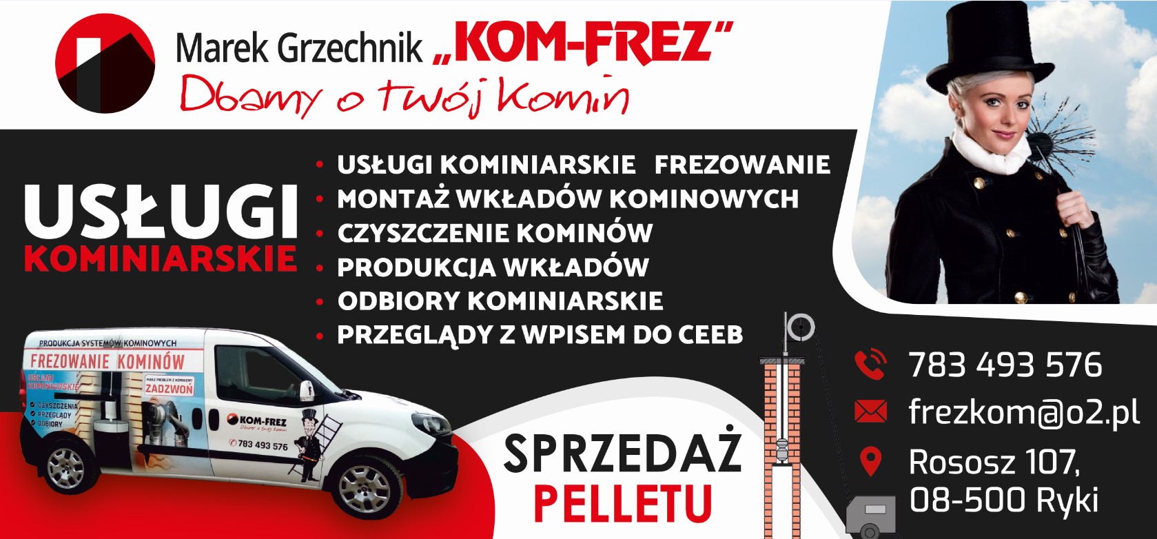 frezowanie kominów RYKI