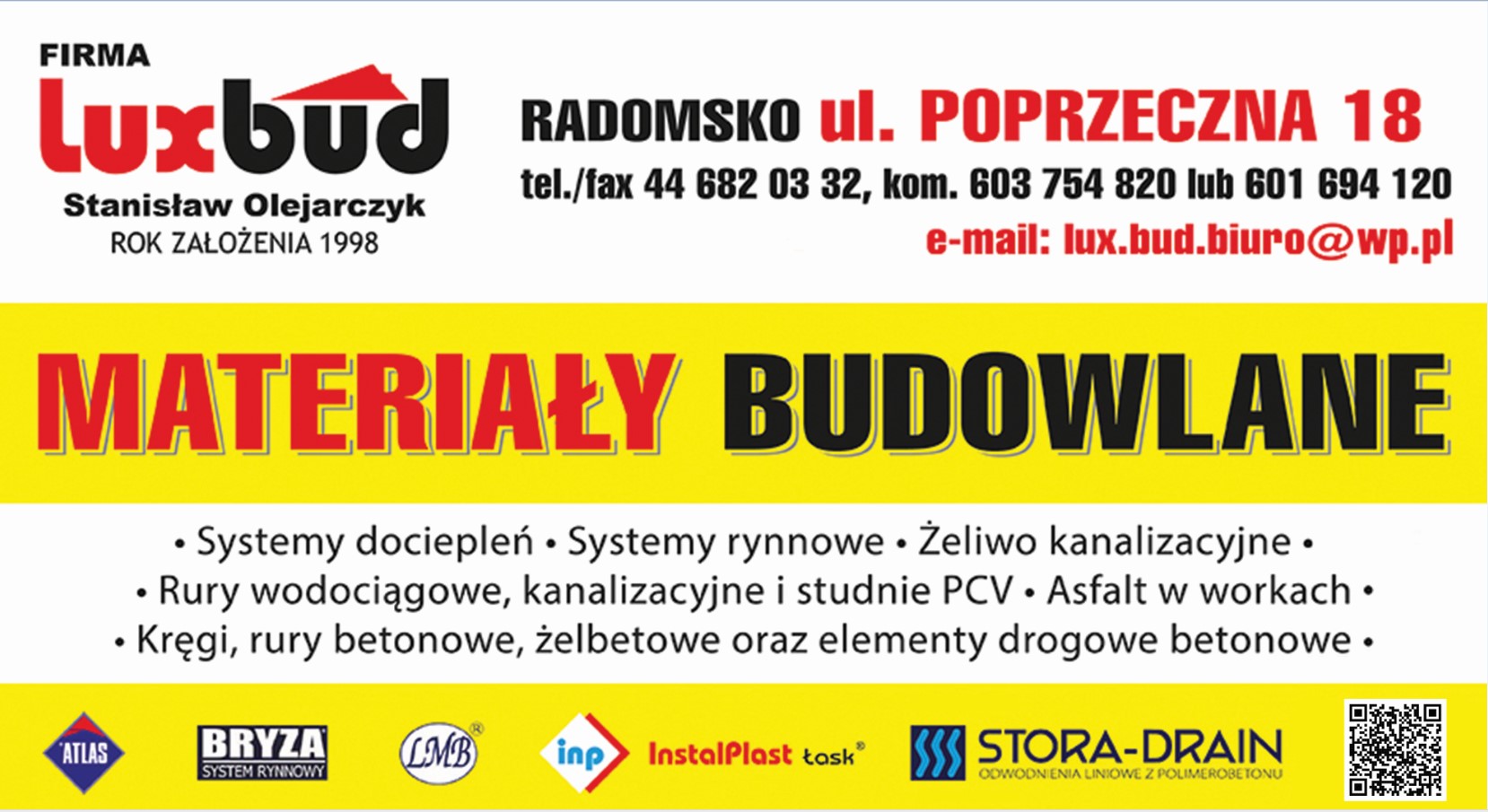Stanisław Olejarczyk FIRMA LUX BUD - materiały budowlane RADOMSKO materiały budowlane RADOMSKO