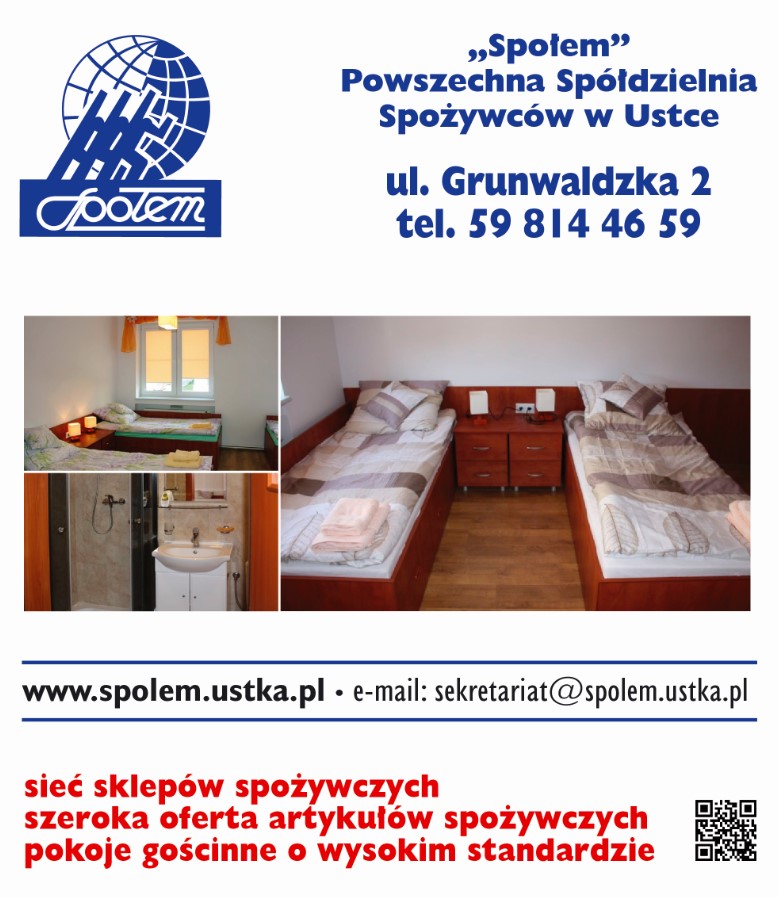 "Społem" POWSZECHNA SPÓŁDZIELNIA SPOŻYWCÓW W USTCE - noclegi w centrum USTKA pokoje gościnne USTKA
