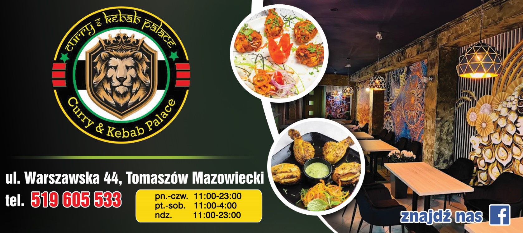Curry & Kebab Palace - kuchnia libańska TOMASZÓW MAZOWIECKI kebab z dowozem TOMASZÓW MAZOWIECKI