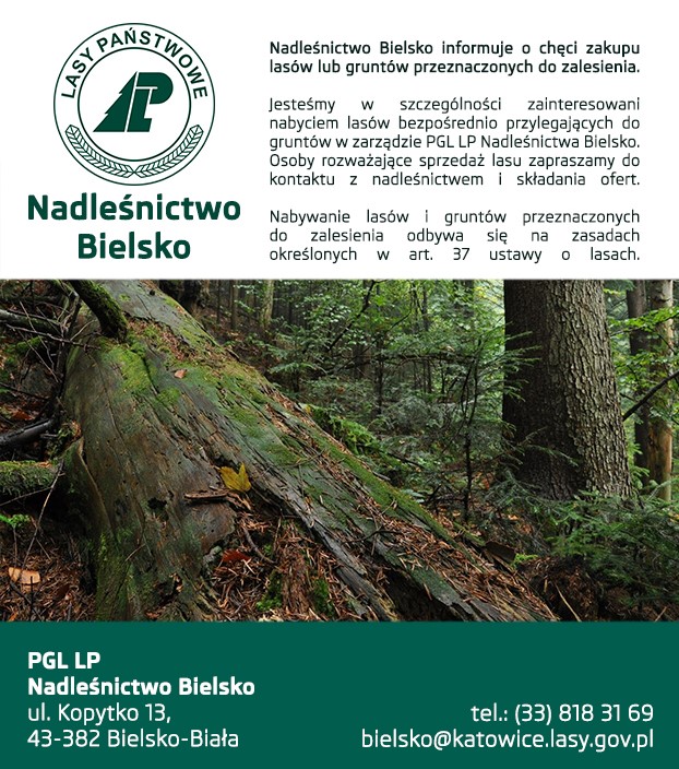 PAŃSTWOWE GOSPODARSTWO LEŚNE Lasy Państwowe NADLEŚNICTWO BIELSKO - sprzedaż drewna BIELSKO-BIAŁA nadleśnictwo BIELSKO-BIAŁA